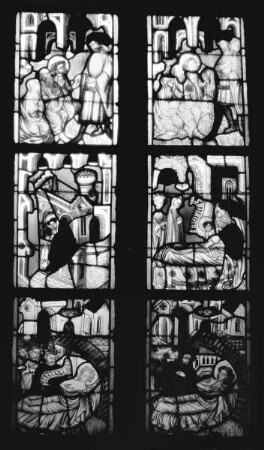 6 Fensterbilder aus dem Leben des Heiligen Alexius
