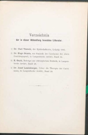 Verzeichnis der in dieser Abhandlung benutzten Litteratur.