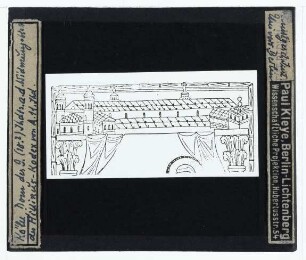 Köln, Dom,Purchardus und Chuonradus, Hillinus-Codex (Köln Dombibliothek Cod. 12),Köln, Hildebold-Dom : Darstellung des Kölner Doms im Hillinus-Kodex (Umzeichnung)