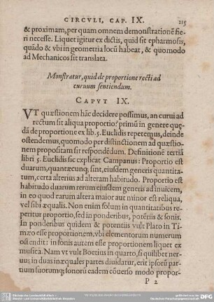Monstratur, quid de proportione recti ad curuum sentiendum. CAPUT IX.