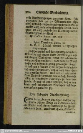Die siebende Beobachtung