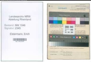 Entnazifizierung Erich Elstermann , geb. 24.01.1905 (Feinmechaniker)