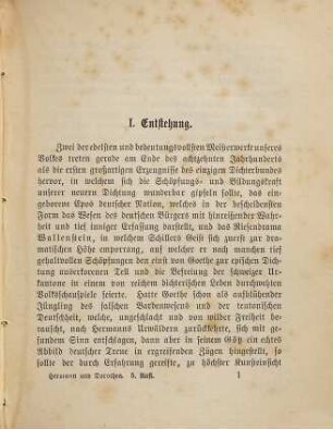 Goethes Hermann und Dorothea