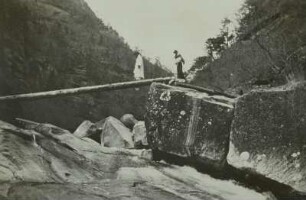 Banbakudo-Tal, Korea. Tal der 10000 Wasserfälle. Typischer Steg