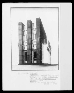 Mailand, Padiglione unica, Perspektivische Ansicht
