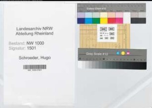 Entnazifizierung Hugo Schroeder, geb. 29.05.1898 (Postsekretaer)
