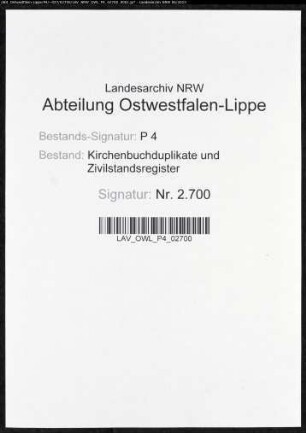 Kirchenbuchduplikat der evangelisch-lutherischen Gemeinde Opherdicke (GHT 1815-1820) und der evangelischen Gemeinde Opherdicke (GHT 1821-1833). (Gemeinde: Opherdicke, evangelisch-lutherische Gemeinde)