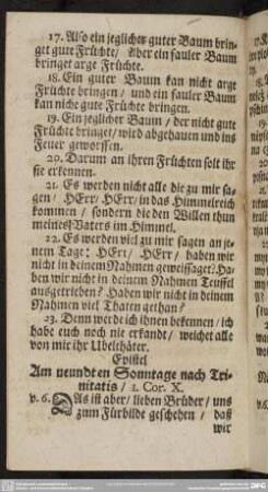 Am neundten Sonntage nach Trinitatis