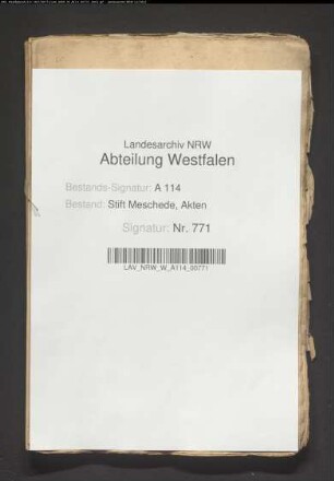 Register der Propstei-Revenuen 1744-45 und 1745-46