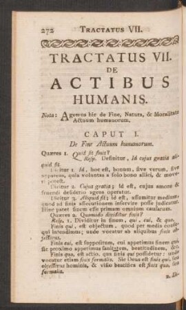 Tractatus VII. De Actibus Humanis.