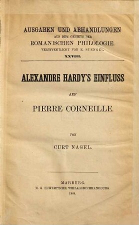 Alexandre Hardy's Einfluss auf Pierre Corneille
