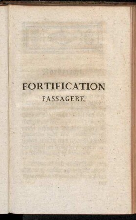 Fortification Passagere.