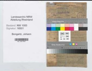 Entnazifizierung Johann Bongartz, geb. 05.11.1902 (Schmiedemeister)