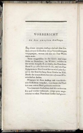 Vorbericht zu der zweyten Auflage.