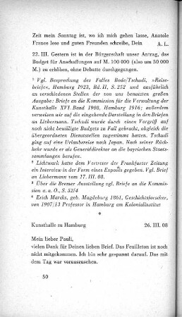 Kunsthalle zu Hamburg 26. III. 08