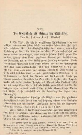 241-256 Die Gottesliebe als Prinzip der Sittlichkeit