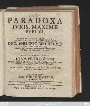 Paradoxa Ivris, Maxime Pvblici