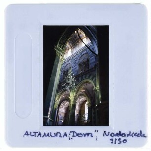 Altamura, Dom S. Maria Assunta : Nordarkade mit Blick auf Empore
