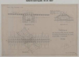Brücke 7 (Anschluss Büllesbach): Grundriss / Lageplan, Lämgsschnitt, Querschnitt. Als ungültig gekennzeichnet.