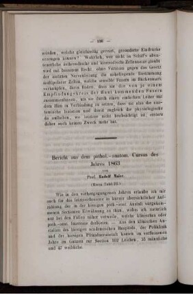 Bericht aus dem pathol.-anatom. Cursus des Jahres 1863.