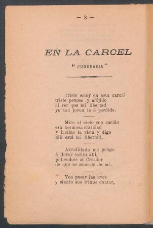En la cárcel : "Funeraria"