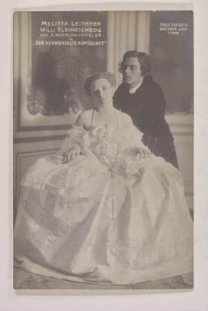 Rollenbildnis Melitta Leithner und Willi Kleinoschegg in "Der verwandelte Komödiant"