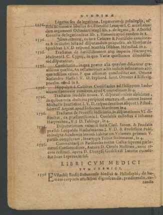 Libri Cum Medici Tum Chemici.