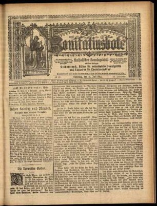 Erste Ausgabe vom Sonntag, den 21. Juli 1912.