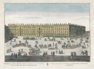 Prospectus Arci Regiae versus locum ad stationes mutandas destinatum Berolini