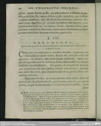 §. VIII. Argumenta, Quae Inferiorum Metallorum Phlogiston Indicant Exhibens