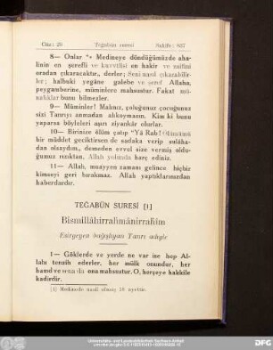 Teğabün Suresi