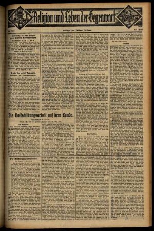 Dritte Ausgabe vom Sonntag, den 17. Mai 1931.