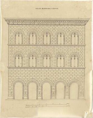 Zocher, Ernst; Siena (Toskana, Italien); Palazzo Spannocchi - Aufriss