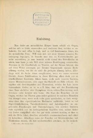 Die aeussere Nase : eine anatomisch-anthropologische Studie