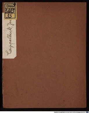 Disputatio de sumptibus a patre filio studiorum causa exhibitis, an possint ei tempore successionis imputari