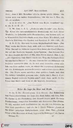 Ueber die Lage des Sinai und Horeb