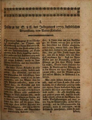 Allgemeiner Landwirthschafts-Kalender : auf das Jahr ... ; das ist: nützlicher und getreuer Unterricht für den Land- und Bauersmann, besonders in Schwaben .... 1771 = Jg. 2