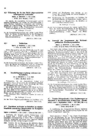 Auswahl der Jungmannen der Nationalpolitischen Erziehungsanstalten : [Amtliche Erlasse] ; [Amtlicher Teil]
