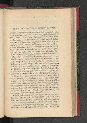 Oriental Studies in Great Britain.