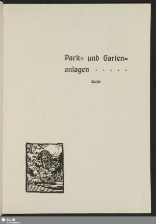 Park- und Gartenanlagen