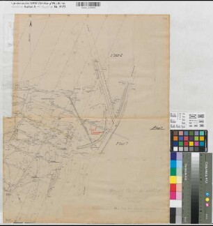Kleinenbremen (Porta Westfalica) Grube Wohlverwahrt Lageplan des Sprengstofflagerraumes 1937 1 : 1000 60 x 48 Pause mit Einzeichnung Bergämter Nr. 5056