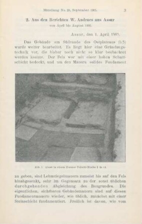 2. Aus den Berichten W. Andraes aus Assur