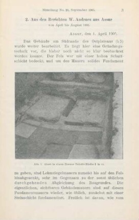 2. Aus den Berichten W. Andraes aus Assur