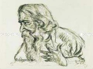 Bildnis des Dichters Rabindranath Tagore (3)