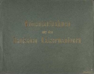 Momentaufnahmen aus den Deutschen Kaisermanövern – Titelblatt
