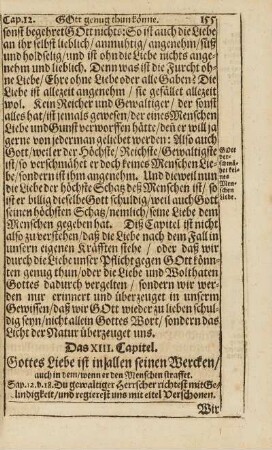 Cap. XIII. Gottes Liebe ist in allen seinen Wercken, ...