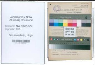 Entnazifizierung Hugo Sonnenschein , geb. 11.04.1893 (Haendler)