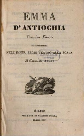 Emma d'Antiochia : Tragedia lirica