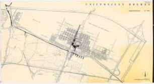 Universität Bremen: Lageplan, 1:2500