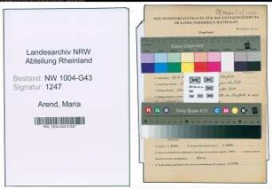 Entnazifizierung Maria Arend , geb. 28.09.1896 ()